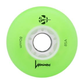 Luminous Wheels Green/White 80 mm/85A