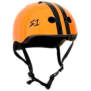 S1 Lifer Helmet Orange Gloss/Bk Stripe