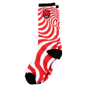 CHAUSSETTE BIGHEAD FILL EMB SWIRL YOUTH RED WHITE BLACK