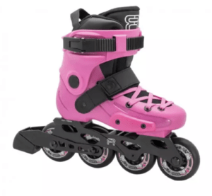roller enfant rose réglable avec 4 roues Fr J rose