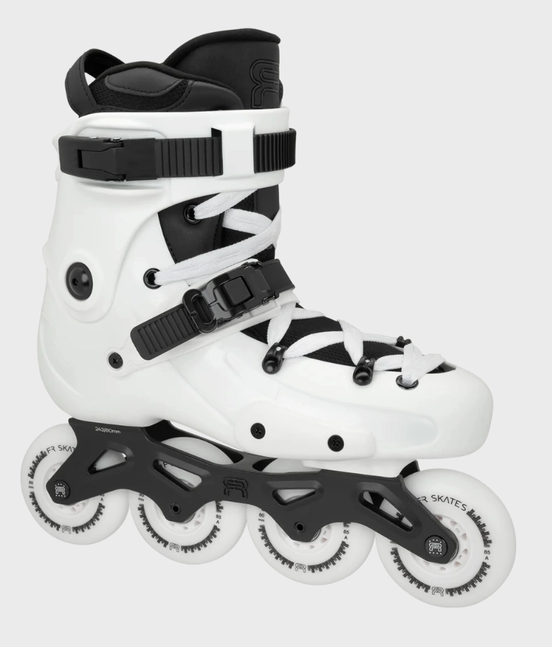 FR3 80 MM WHITE 2025 ROLLER BLANC ET NOIR AVEC 4 ROUES