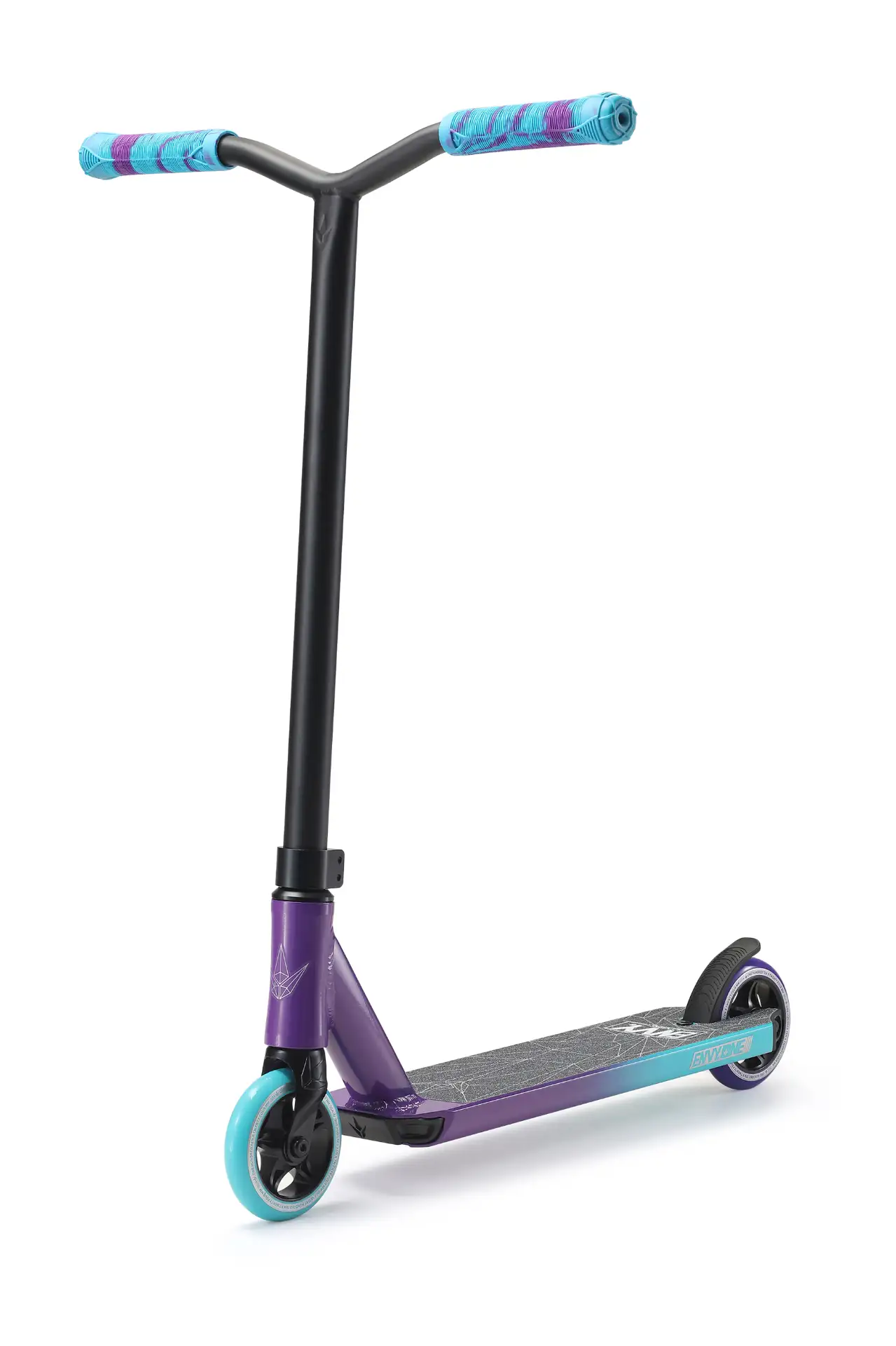 trottinette freestyle débutant ONE Series 3 Purple Teal, modèle débutant robuste avec roues 110 mm, guidon en acier et deck aluminium, idéale de 5 à 9 ans.