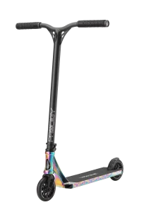 Trottinette freestyle complète Blunt Envy Prodigy X ONE Oil Slick – deck multicolore anodisé, guidon aluminium Reaper V3, roues SECTOR 120 mm.