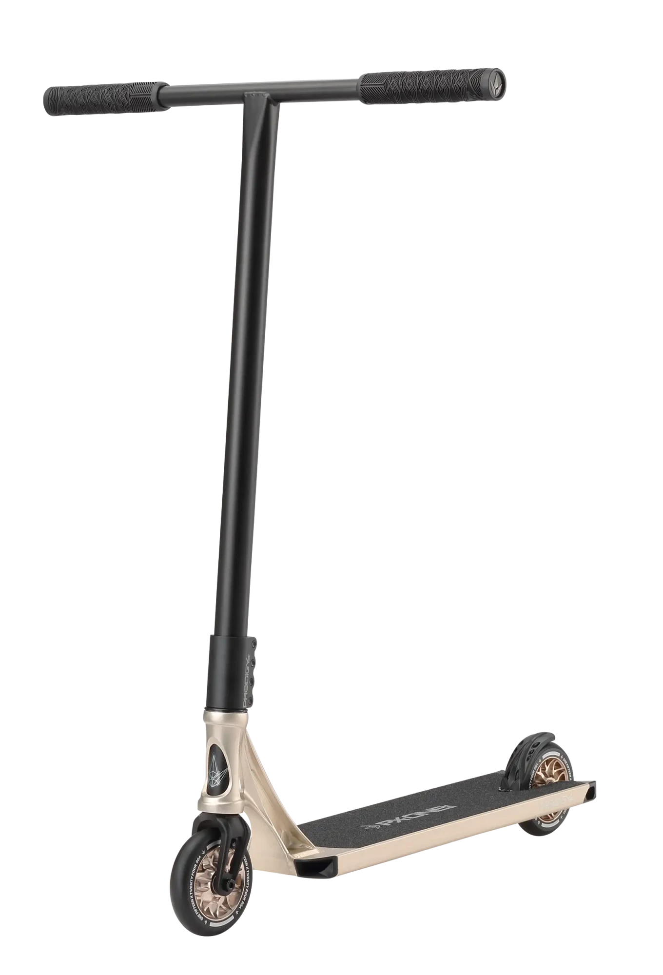 Trottinette freestyle complète Prodigy X ONE Street Ivory – deck ivoire métallisé, guidon T chromoly, roues SECTOR 115 mm.