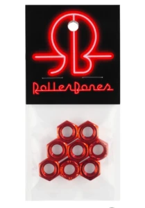 ROLLERBONES AXLE NUTS RED