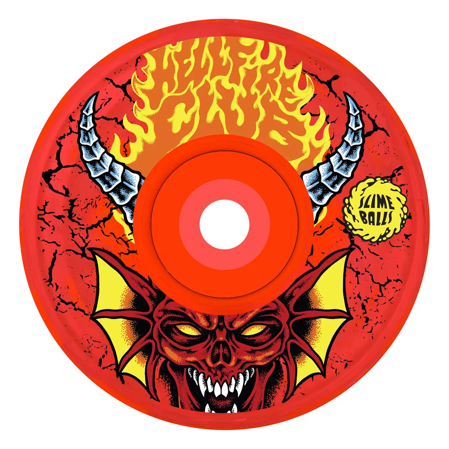 SLIME BALLS WHEELS (JEU DE 4) 66MM ST HELLFIRE LIGHT RED 78A_29