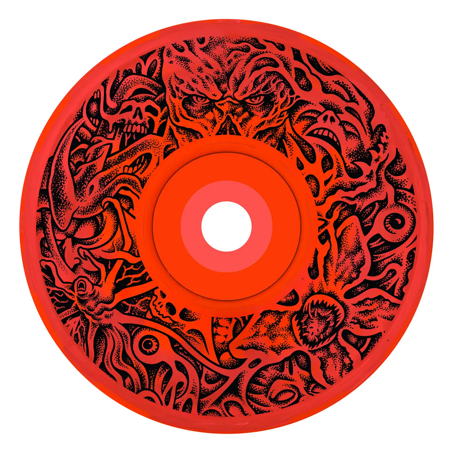 SLIME BALLS WHEELS (JEU DE 4) 66MM ST HELLFIRE LIGHT RED 78A_31
