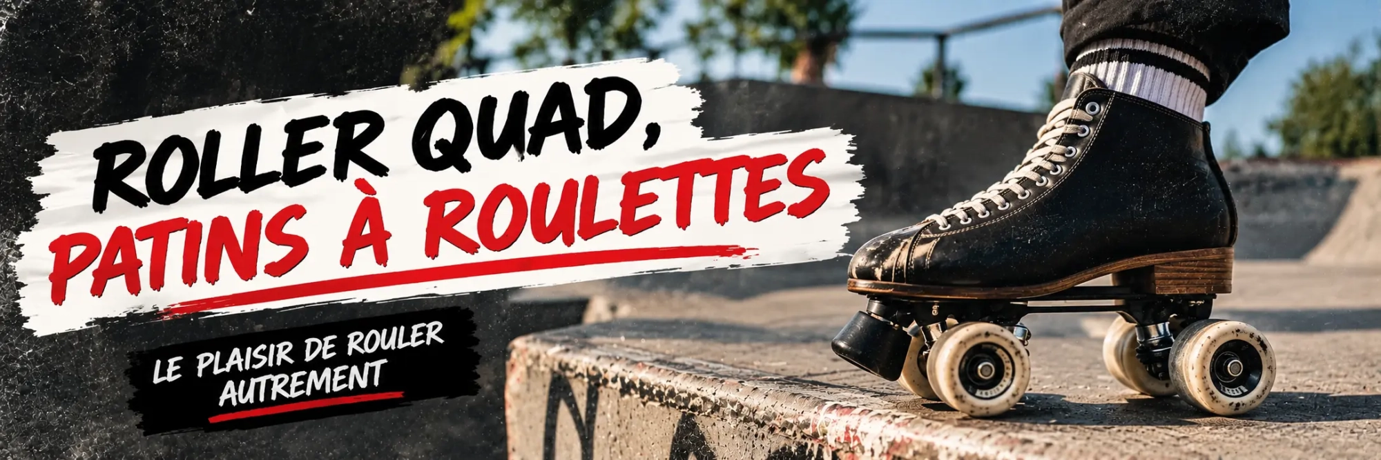 Affiche urbaine de roller quad