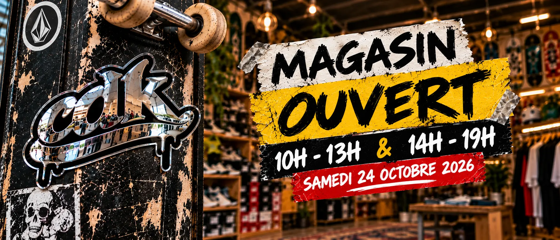 Horaires d’ouverture du skate shop